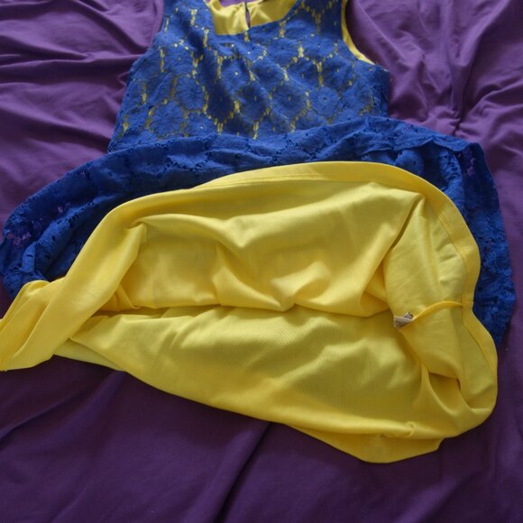 Magic Blue with Yellow Inner Size M Dress - Picture 16 of 16
